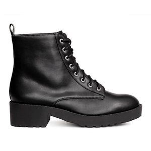 H&M Chunky Ankle Lace Up Boots